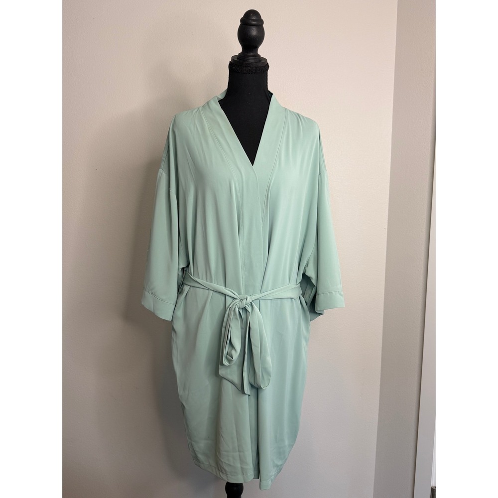 Birdy Grey Aqua Green Wrap Robe Bridal Party Loungewear XL/XXL